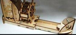 طرح جا قلمی کشتی برای برش لیزر cnc - ship pen holder for laser cut cnc ve - برای دستگاه CNC چوب و لیزر (سی ان سی)