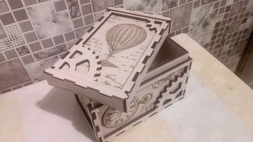 طرح shkatulka stimpank for laser cut - shkatulka stimpank for laser cut ve - برای دستگاه CNC چوب و لیزر (سی ان سی)