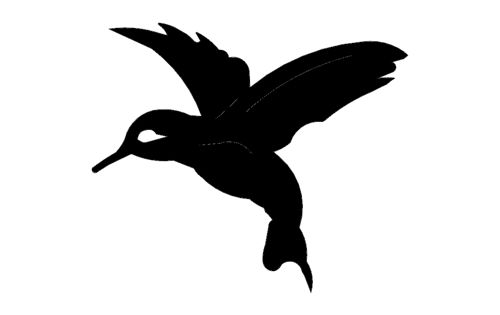 طرح سیلوئت پرنده زاغه - silhouette humming bird - برای دستگاه CNC چوب و لیزر (سی ان سی)