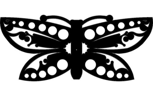 طرح شبح پروانه - silhouette of butterfly - برای دستگاه CNC چوب و لیزر (سی ان سی)