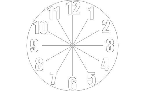 طرح ساعت ساده - simple clock - برای دستگاه CNC چوب و لیزر (سی ان سی)
