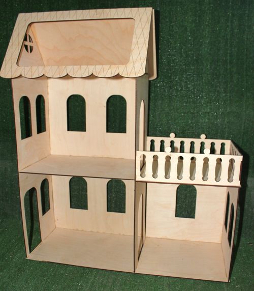 طرح کیت خانه عروسکی مینیاتوری ساده میلی‌متری برای برش لیزری - simple miniature dollhouse kit 3mm for laser cut ve - برای دستگاه CNC چوب و لیزر (سی ان سی)