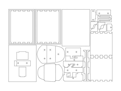 طرح جعبه ساده سپر - simple shield box - برای دستگاه CNC چوب و لیزر (سی ان سی)