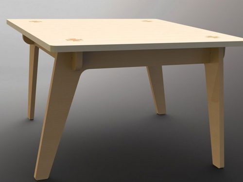 طرح میز ساده لیزر - simple table laser cut - برای دستگاه CNC چوب و لیزر (سی ان سی)