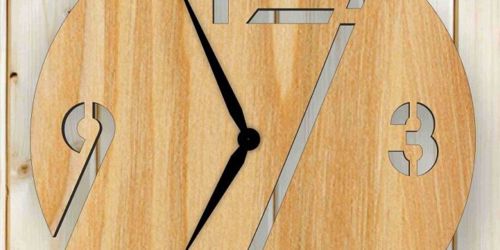 طرح ساعت دیواری ساده برای برش لیزری - simple wall clock for laser cut - برای دستگاه CNC چوب و لیزر (سی ان سی)