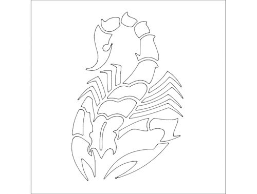 طرح اسکورپیون - skorpion 2 - برای دستگاه CNC چوب و لیزر (سی ان سی)