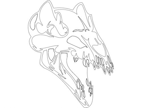 طرح جمجمه 00 - skull 001 - برای دستگاه CNC چوب و لیزر (سی ان سی)