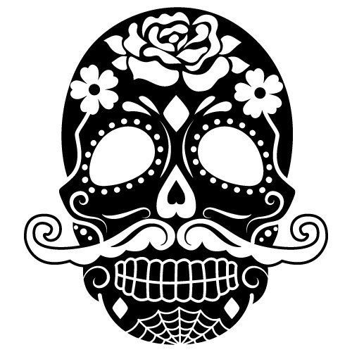 طرح روز مرگ اسکلت - skull day of the dead - برای دستگاه CNC چوب و لیزر (سی ان سی)