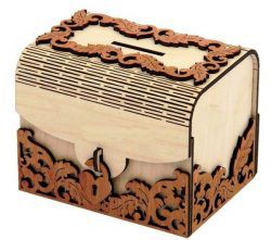 طرح بانک کوچک با قفل برای برش لیزر cnc - small bank with lock for laser cut cnc ve - برای دستگاه CNC چوب و لیزر (سی ان سی)