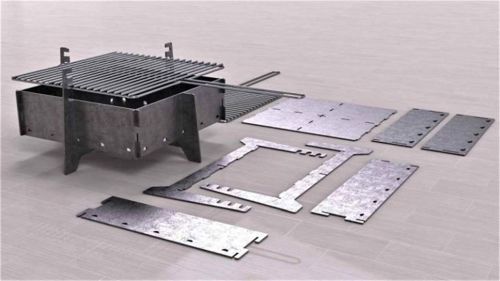 طرح باربیکیوی کوچک برای برش لیزری - small barbecue for laser cutting ve - برای دستگاه CNC چوب و لیزر (سی ان سی)