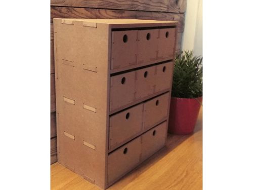 طرح کمد کمدی نگهدارنده mdf 8mm - small dresser storage mdf 8mm - برای دستگاه CNC چوب و لیزر (سی ان سی)
