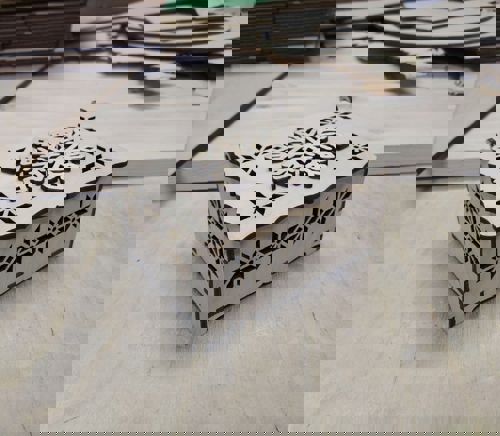 طرح قالب جعبه دانه برف چوبی دکوراسیون جعبه دانه برف لیزری - snowflake box template wooden decor snowflake favour box laser cut ve - برای دستگاه CNC چوب و لیزر (سی ان سی)