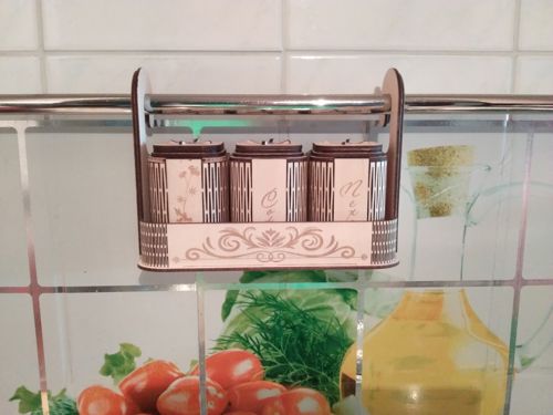 طرح جای ادویه - spice rack - برای دستگاه CNC چوب و لیزر (سی ان سی)