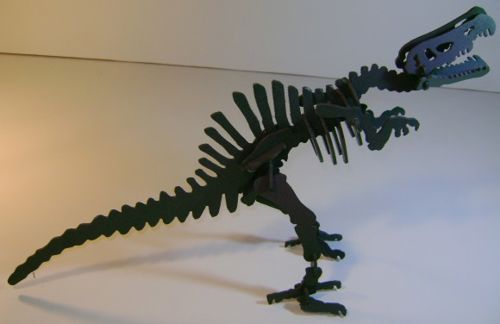 طرح اسپینوسوروس دایناسور سه‌بعدی پازل - spinosaurus dinosaur 3d puzzle - برای دستگاه CNC چوب و لیزر (سی ان سی)