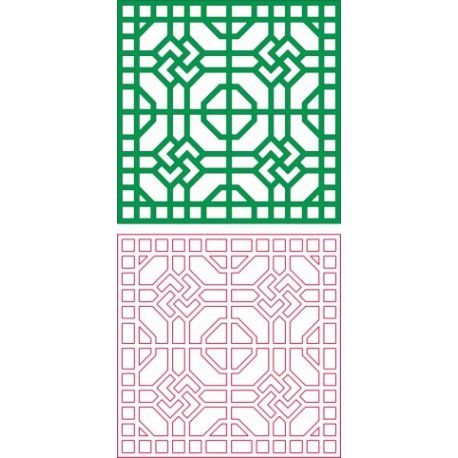 طرح مربع الگوی طرح - square design pattern - برای دستگاه CNC چوب و لیزر (سی ان سی)