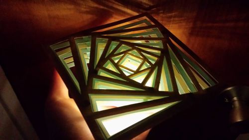 طرح مربع نور لامپ - squares light lamp ve - برای دستگاه CNC چوب و لیزر (سی ان سی)