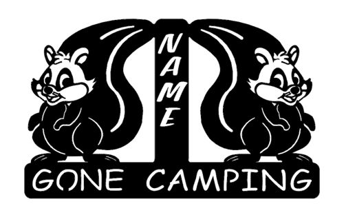 طرح سنجاب رفته کمپینگ سنجاب - squirrel gone camping - برای دستگاه CNC چوب و لیزر (سی ان سی)