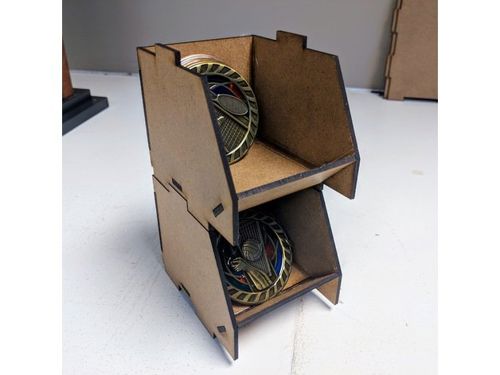طرح جعبه اینچی قابل جمع شدن برای برش لیزری - stackable box 3 inch for laser cut ve - برای دستگاه CNC چوب و لیزر (سی ان سی)