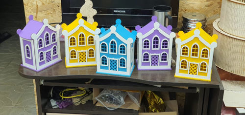 طرح قالب‌های خانه عروسکی با پایه تزئینی - stand decoration doll house templates - برای دستگاه CNC چوب و لیزر (سی ان سی)