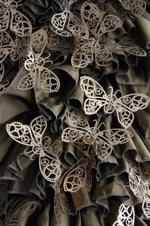 طرح پروانه استیم پانک برای برش لیزری - steampunk butterfly for laser cut ve - برای دستگاه CNC چوب و لیزر (سی ان سی)