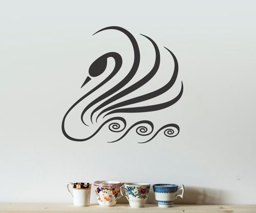 طرح دیوارکوب قو برای برش لیزری - swan wall decor for laser cutting ve - برای دستگاه CNC چوب و لیزر (سی ان سی)