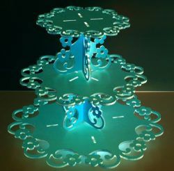 طرح الگوی شیرینی قفسه گرد برای برش لیزر cnc - sweets pattern round shelf for laser cut cnc - برای دستگاه CNC چوب و لیزر (سی ان سی)