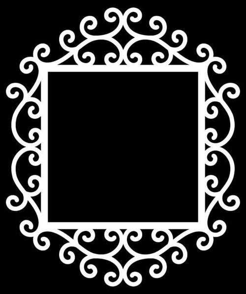 طرح قاب چرخشی توسط پرنده پرنده - swirly frame 3 by bird - برای دستگاه CNC چوب و لیزر (سی ان سی)