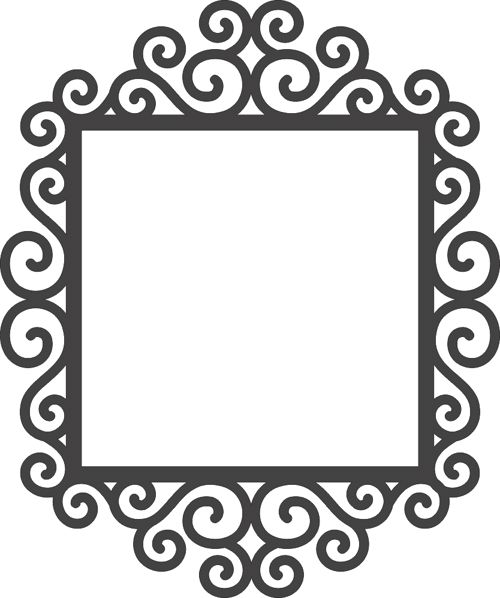 طرح swirly frame - swirly frame - برای دستگاه CNC چوب و لیزر (سی ان سی)