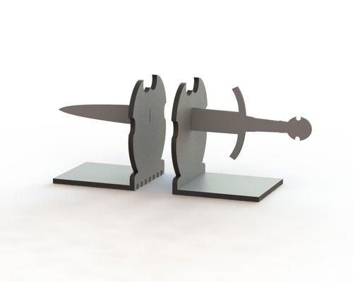 طرح شمشیر کتاب پشتیبانی برش لیزری برای برش لیزری - sword book support laser cut for laser cut ve - برای دستگاه CNC چوب و لیزر (سی ان سی)