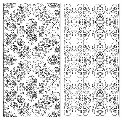 طرح الگوی متقارن صفحه پنل برای برش لیزر cnc - symmetrical pattern panel screen for laser cut cnc - برای دستگاه CNC چوب و لیزر (سی ان سی)