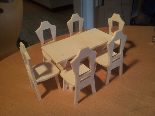 طرح میز و صندلی چوبی چوب - table and chair wooden - برای دستگاه CNC چوب و لیزر (سی ان سی)