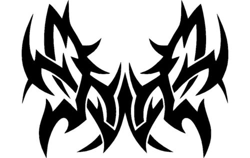 طرح خالکوبی قبیله‌ای پروانه وکتور - tattoo tribal butterfly vector - برای دستگاه CNC چوب و لیزر (سی ان سی)