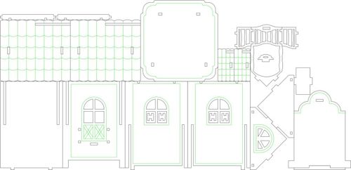 طرح چایخانه برای برش لیزری - tea house layout 2 for laser cut ve - برای دستگاه CNC چوب و لیزر (سی ان سی)