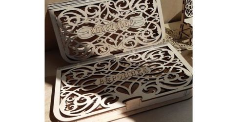 طرح قالب برش لیزری جعبه تاشو - template laser cut folding box - برای دستگاه CNC چوب و لیزر (سی ان سی)