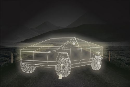 طرح تسلا سایبرتراک - tesla cybertruck - برای دستگاه CNC چوب و لیزر (سی ان سی)