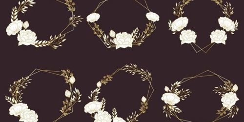 طرح گل های حاشیه قاب گل - the flowers border frame ve - برای دستگاه CNC چوب و لیزر (سی ان سی)