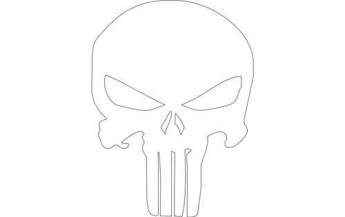 طرح the punisher skull silhouette - the punisher skull silhouette - برای دستگاه CNC چوب و لیزر (سی ان سی)