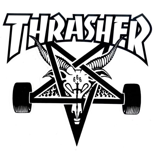 طرح لوگوی thrasher - thrasher logo - برای دستگاه CNC چوب و لیزر (سی ان سی)