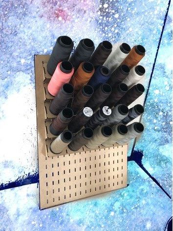 طرح قفسه قرقره نخ mdf رزوه - thread spool rack mdf - برای دستگاه CNC چوب و لیزر (سی ان سی)