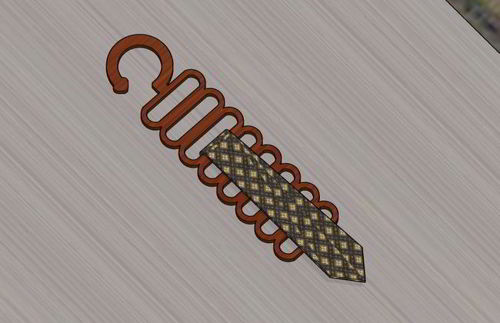 طرح گیره کراوات لیزری - tie holder laser cut - برای دستگاه CNC چوب و لیزر (سی ان سی)