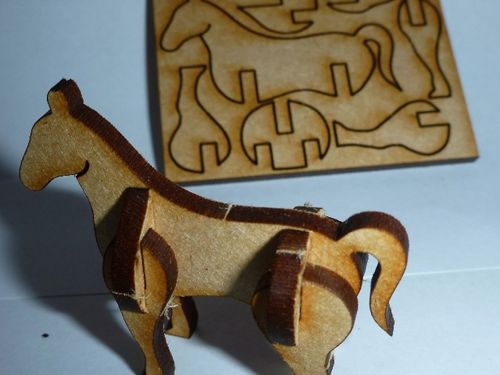 طرح برش لیزری کوچک اسب - tiny lasercut horse - برای دستگاه CNC چوب و لیزر (سی ان سی)
