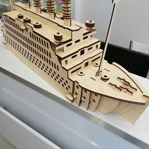 طرح مدل پازل تایتانیک برای برش لیزری - titanic puzzle model for laser cut ve - برای دستگاه CNC چوب و لیزر (سی ان سی)
