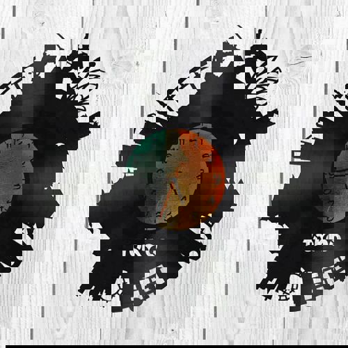 طرح ساعت دیواری صفحه وینیل توکیو لیزری - tokyo vinyl record wall clock laser cut ve - برای دستگاه CNC چوب و لیزر (سی ان سی)