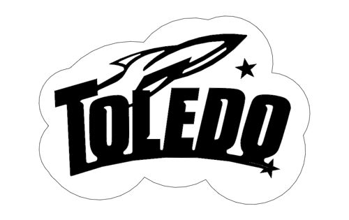 طرح لوگوی شرکت راکت‌سازی تولدو - toledo rockets logo - برای دستگاه CNC چوب و لیزر (سی ان سی)