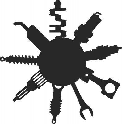 طرح ابزار ساعت - tools clock ve - برای دستگاه CNC چوب و لیزر (سی ان سی)