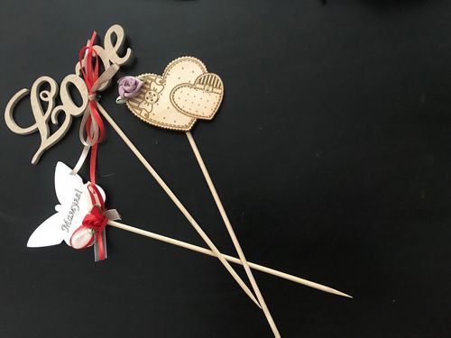 طرح topper serdtse pechenka for laser cut - topper serdtse pechenka for laser cut ve - برای دستگاه CNC چوب و لیزر (سی ان سی)