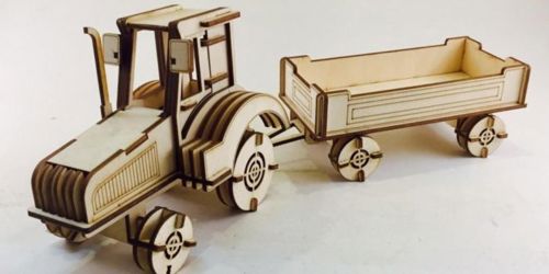 طرح تراکتور برای برش لیزری - traktor for laser cut - برای دستگاه CNC چوب و لیزر (سی ان سی)