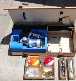 طرح جعبه وسایل سفری برای برش لیزر cnc - travel tackle box for laser cut cnc - برای دستگاه CNC چوب و لیزر (سی ان سی)