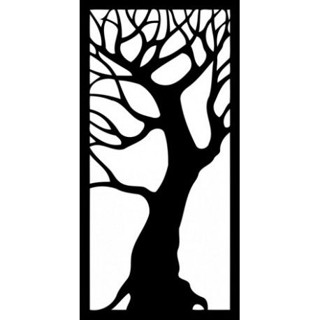 طرح تابلو تزئینی درخت تابلو - tree decorative panel - برای دستگاه CNC چوب و لیزر (سی ان سی)