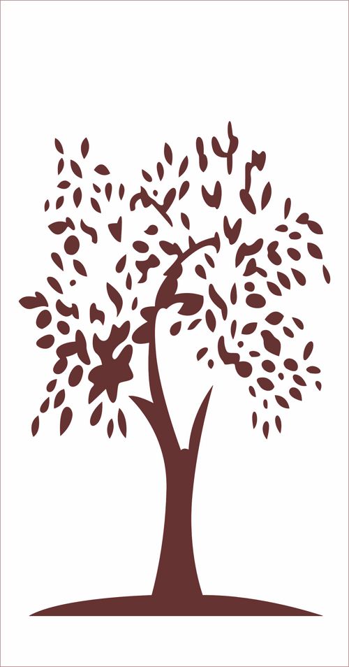 طرح تابلو اتاق نشیمن درختی گلدار لیزری - tree living room seamless floral jali panel for laser cut ve - برای دستگاه CNC چوب و لیزر (سی ان سی)